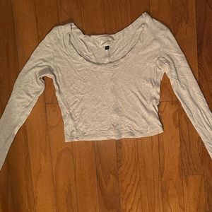 Women's Ribbed Long Sleeve Scoop Neck T-Shirt